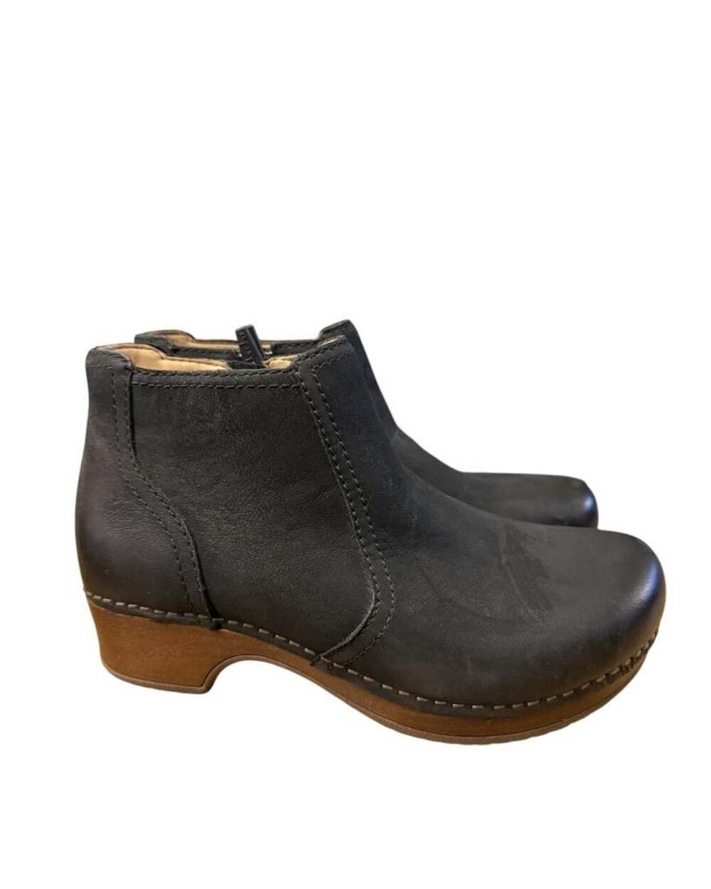 Dansko Barabra Black Burnished Leather Ankle Boot Women size 36 US 6